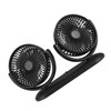 ULTECHNOVO 1Pc Portable Car Fan Dual Head Electric Cooling Fan