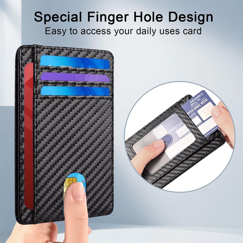 Vancle Slim RFID Wallets for Men Women, Minimalist Thin Front