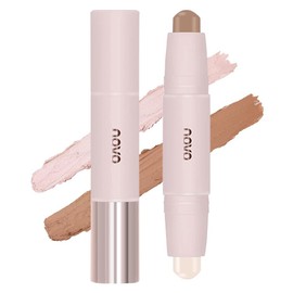 GECOMO Highlight Shading Stick 3D Double Head Highlight Stick Correction Nose Shadow Shadow Silhouette Part Natural Contour Makeup Pearlescent 3D Multi-Stick Multi-Stick Multi-functional Makeup 01#