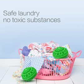 BEJAXEK Green Nano Ceramic Laundry Ball Washing Ball Powerful Decontamination Washing Machine Magic Anti-Entanglement Cleaning Ball 2PCS-PACK