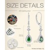Guesma Green Emerald Teardrop Dangle Earrings Women - 6x4mm Solid