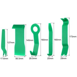 sourcing map Trim Removal Tool Kit,Internal Modification Fastener Accessories for Car Dash Audio Door Panel (Green) 16pcs