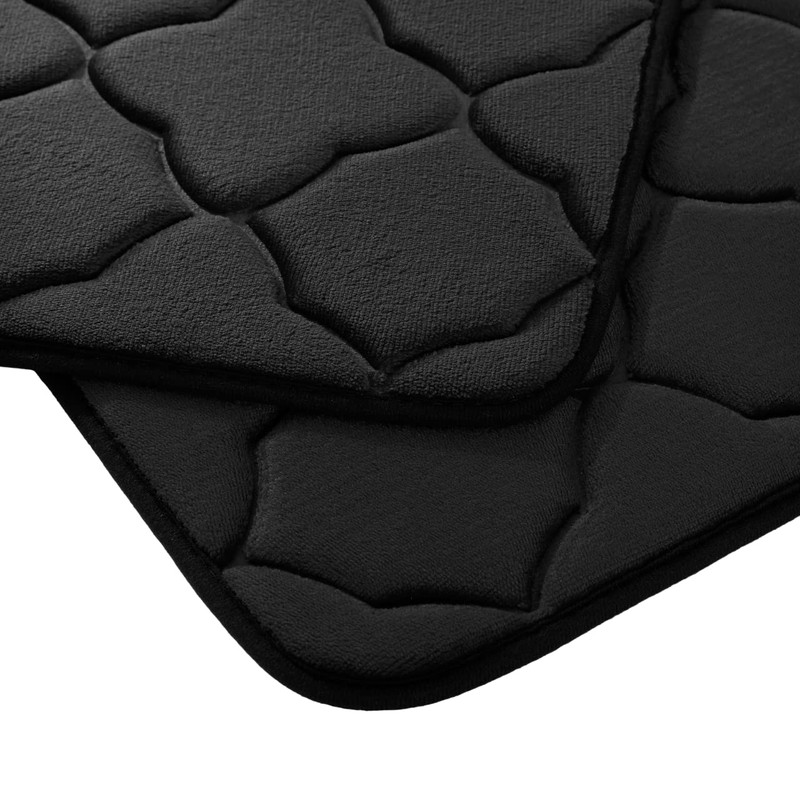 Yafa Home Fashion 2 Piece Geometric Design Embossed Solid Color