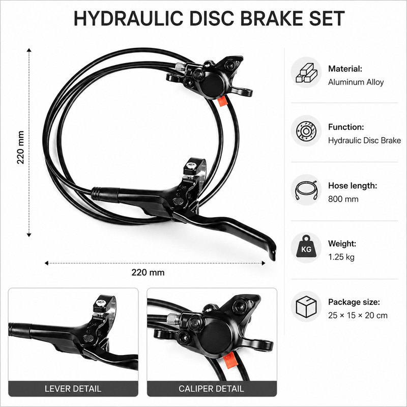 Hydraulic Disc Brake for Mountain Bikes – Single-Side Assembly with