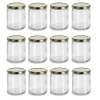 Nakpunar 12 pcs 9 oz Straight Sided Glass Jars with