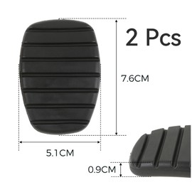 VNIDJGB 2 Pcs Black Car Pedal Covers, Non Slip Hard Car Clutch Brake Pedal Rubber Pad Covers, Wearing Sturdy Soft Cars Pedals Cover, for Most of Cars Automobile Accessories.(Black)