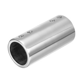 sourcing map Straight Pipe Fitting Connector, 316 Stainless Steel 2-Way Hand Rail Tube Connector 70mm Length, for 1"(25mm) OD Handrail Railing