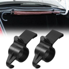 JJLFresheners 2 Pcs Car Umbrella Holder,Trunk Hooks Hanger Holder Clip,Universal Headrest Organizer Clip Portable Umbrella Trunk Back Purse Stand Bags, Multifunctional Car Back Seat Hanging Hooks