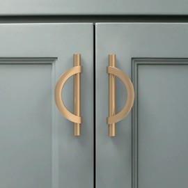 Amerdeco 10 Pack Champagne Bronze Cabinet Pulls 3.75 Inch(96MM) Hole Centers Kitchen Cabinet Handles Hardware Kitchen Handles for Cabinets Cupboard Handles Drawer Pulls