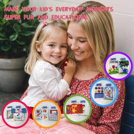 Soft Quiet Toys for Toddlers, for Kids, for Girls, for Boys | Montessori Principles, Practical Life Skills, Sensory Activities | Travel Toddler Busy Book | Felt Preschool Educational Toy (GREEN)