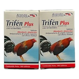 Trifén Plus Antiparasitario 100 Tabletas 2 Unidades - Uso veterinario
