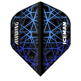 RED DRAGON Airwing Unique Moulded Gerwyn Price Iceman Blue Standard Dart Flight 1 Set per Pack (Total 3 Dart Flights)