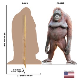 Cardboard People Orangutan Life Size Cardboard Cutout Standup - Made in USA