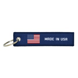 Great 1 Products American Flag Made In USA Keychain Tag with Key Ring - Keys, Cars, Motorcycles, Gifts - EDC