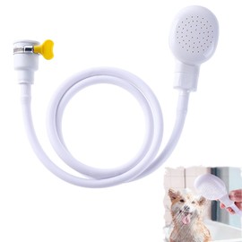 Wmzjnljy White Bath Sink Single Tap Handheld Shower Attachment Shower Head for Bathroom Universal Pet and Hair Washing Shower Attachment for Washing Dresser Kitchen(Z44-1)