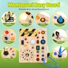 Montessori toys Clock Wooden Busy Board with 11 LED Light
