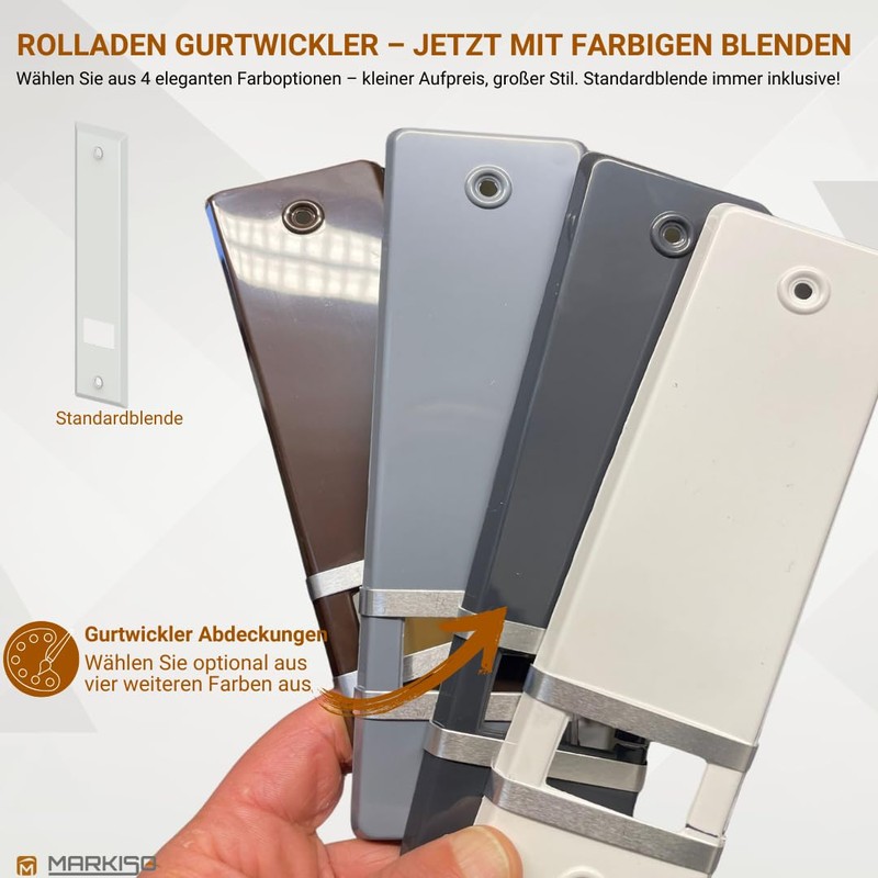 markiso® Roller Shutter Belt Winder Flush-Mounted Colour Grey Roller Shutter