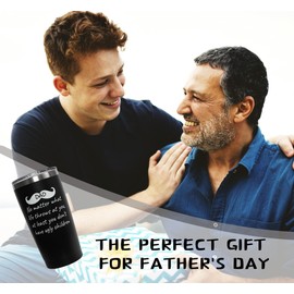 Gifts for Dad From Daughter Son,Dad No Matter What/Ugly Children 20 Oz Black Dad Tumbler, Dad Gifts, Fathers Gifts for Dad - Birthday Gifts for Dad, Unique Christmas Gifts for Dad, Tumbler for Dad