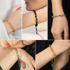 GOLDCHIC JEWELRY Gold Paperclip Chain Bracelet for Women Girl, 18k