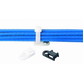 Panduit SGTA1S8-C 4-Way Super-Grip Tie Mount, Screw Applied, Nylon 6.6, Indoor Environment, #8 Screw Mounting Method, Natural, 0.17" Hole Diameter (Pack of 100)