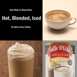 Caffe D’Vita English Toffee Cappuccino 1 lb can (16 oz)