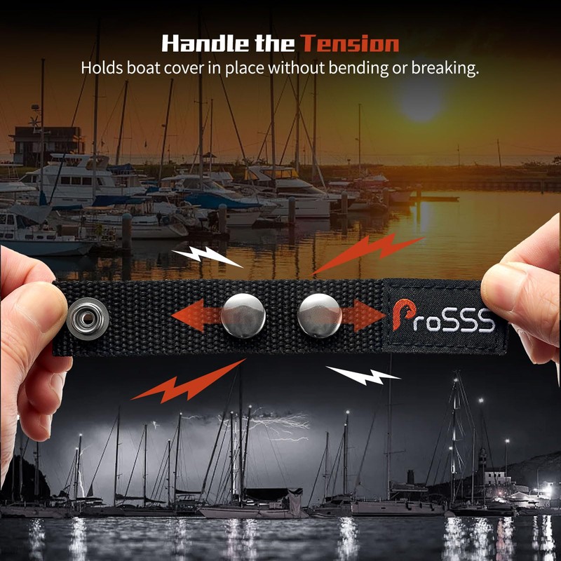 ProSSS Boat Cover 304 Steel Snap Extender for Boat Canvas,