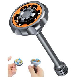 Hokant Metal Fidget Spinner for Adults, Fidget Toys with Handle for Click Sound or Silent Smooth Spin, Metal Fingertip Toy for Stress Anxiety Relief Improve Focus