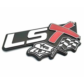 GTOG8TA LSX Racing Flag Emblem Badge LS1 LS2 LS3 Pontiac Chevy Camaro Firebird RED