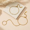 ALYXUY Hand Chain Bracelet for Women,2PC Trendy 14K Gold Plated