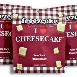 Freezcake +New York Cheesecake + 6 Pack + Grab n' Go Dessert Sweet +Freeze-Dried Cheesecake Snack Bites +  Baking + Stocking Stuffer Christmas