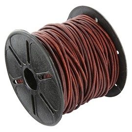 AURORIS - 10m Rolle Lederband rund - Ø 2mm - antik-braun