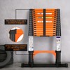 12.5FT Telescoping Extension Ladder for RV Attic Home, Multi-Purpose Collapsible