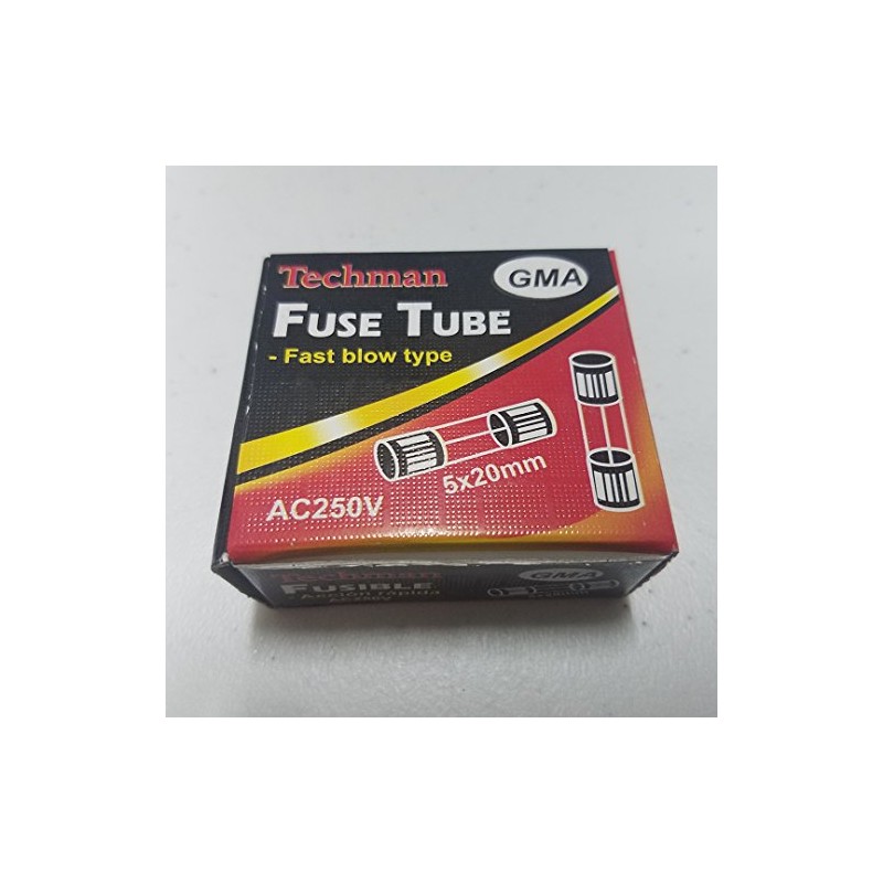 Pack of 5-10A Glass Fuse (GMA), 250v, 5mm x 20mm