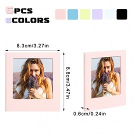 posionks Pack of 6 Magnetic Mini Picture Frames Magnetic Photo Frame Fridge Combination Creative Mini Magnetic Picture Frame for Fridge Stickers DIY Photo Frame 8.8 x 8.3 x 0.6 cm, 6 Colours
