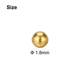 sourcing map 200 Pcs Precision Solid Brass Bearing Balls 1.8mm Industrial Brass Ball Spheres for Machinery, Automotive, and DIY (H62 Brass)