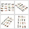 50 Pieces Sitting Figures Scale 1:32 Figure Model Peoplee Track