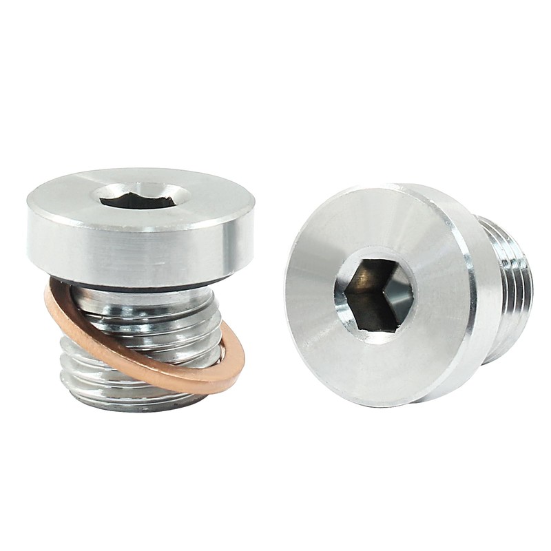 Hordion 2Pcs M14 x 1.5 Inner Hex Head Pipe Plug