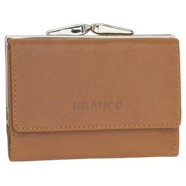 Leather Women's Purse Purse with Clippers 210 Different Colours, natural, Modern