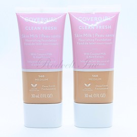 Covergirl Clean Fresh Skin Milk Nourishing Foundation #560 MEDIUM ~ (2-PACK!) ~