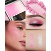 Matte Pink Blush for Cheeks, Multiuse Baked Powder Blush Palette