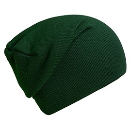 DonDon Beanie hat men Beanie hats for women Winter Slouch Beanie design hunter green