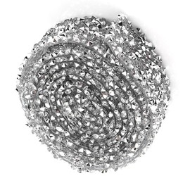 TOPINCN Cinta Diamantes Imitación Plateado Cinta Diamantes Imitación Brillante Rollo Malla Rollo (Plateado)