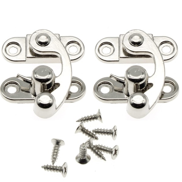 OZXNO Antique Hook Hasp Latch 2-Pack Tone Swing Lock Clasp
