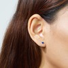 Boma Jewelry Sterling Silver Heart Stud Earrings (Synthetic Blue Lapis)