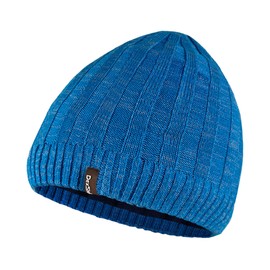 DexShell Waterproof Beanie Heathered Rib Acrylic Outer Membrane Lined Fleece Liner for Men and Women, Malibu Blue, One Size (56-58cm)