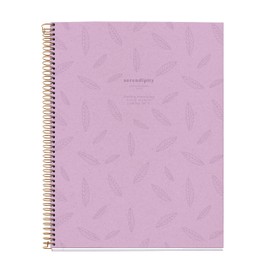 Miquelrius - Notebook A4 (210 x 297 mm), squared 5 mm, 120 sheets 70 g/m², cardboard cover, 4 coloured stripes, copper spiral, Feeling Mallorca collection, lavender