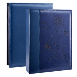 Artmag Photo Album 4x6 300 Photos, Extra Large Capacity Leather Cover Wedding Family Photo Albums Holds 300 Horizontal 4x6 Photos(Blue)