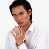 Iconic Collection JM334AVD50 Steel Ring IP Blue, Steel