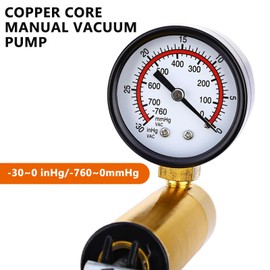 PORFOYO Vacuum Pump Vacuum Tester Brake Bleeding Kit with Vacuum Meter, Multifunctional Brake Bleeder with Carry Bag, Brake Bleeder Device Vacuum Pump Car for Car Motorcycle Vehicles