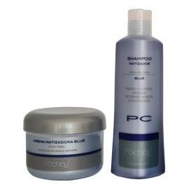 Pack 2. Crema/shampoo Matizante Azul/violeta 250ml Fochev P